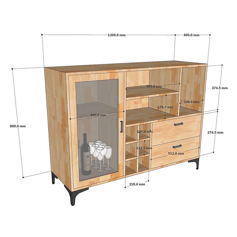 Tủ trang trí gỗ tự nhiên Tủ trang trí gỗ tự nhiên - hình 2