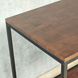 Xe đẩy 2 tầng 82x50x74cm gỗ cao su - hình 1