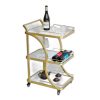 Xe đẩy rượu 3 tầng 40x54x85cm mặt đá