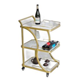 Xe đẩy rượu 3 tầng 40x54x85cm mặt đá